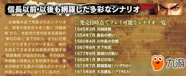 《信长之野望：大志》新系统要素 可跨越多剧本进行挑战