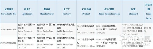 魅族PRO 5获3C入网认证  