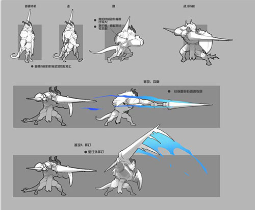 △骑士攻击形态设定稿