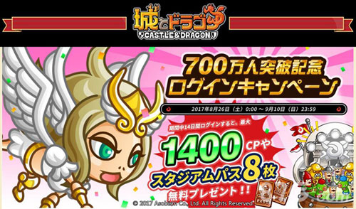 图1:城与龙日服用户突破700万!