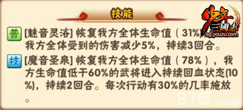 少年三国志魅音鲛人技能