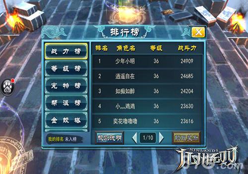 九州无双战力排行榜