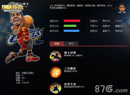 《NBA英雄》S级控卫之凯里·欧文