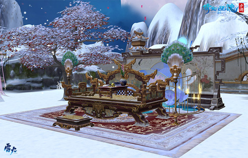 （家园装饰物新雪景）