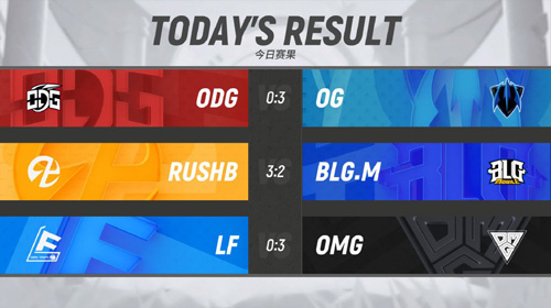 OPL暑期赛首日赛果