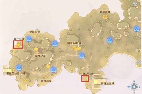 魔力宝贝法兰城西郊石碑坐标2