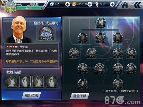 NBA梦之队2教练天赋
