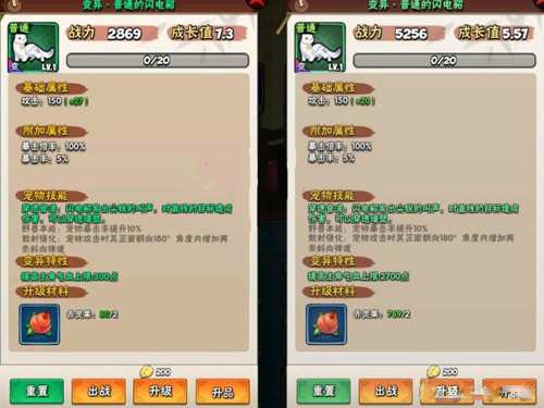 暴走大侠变异宠物哪个好