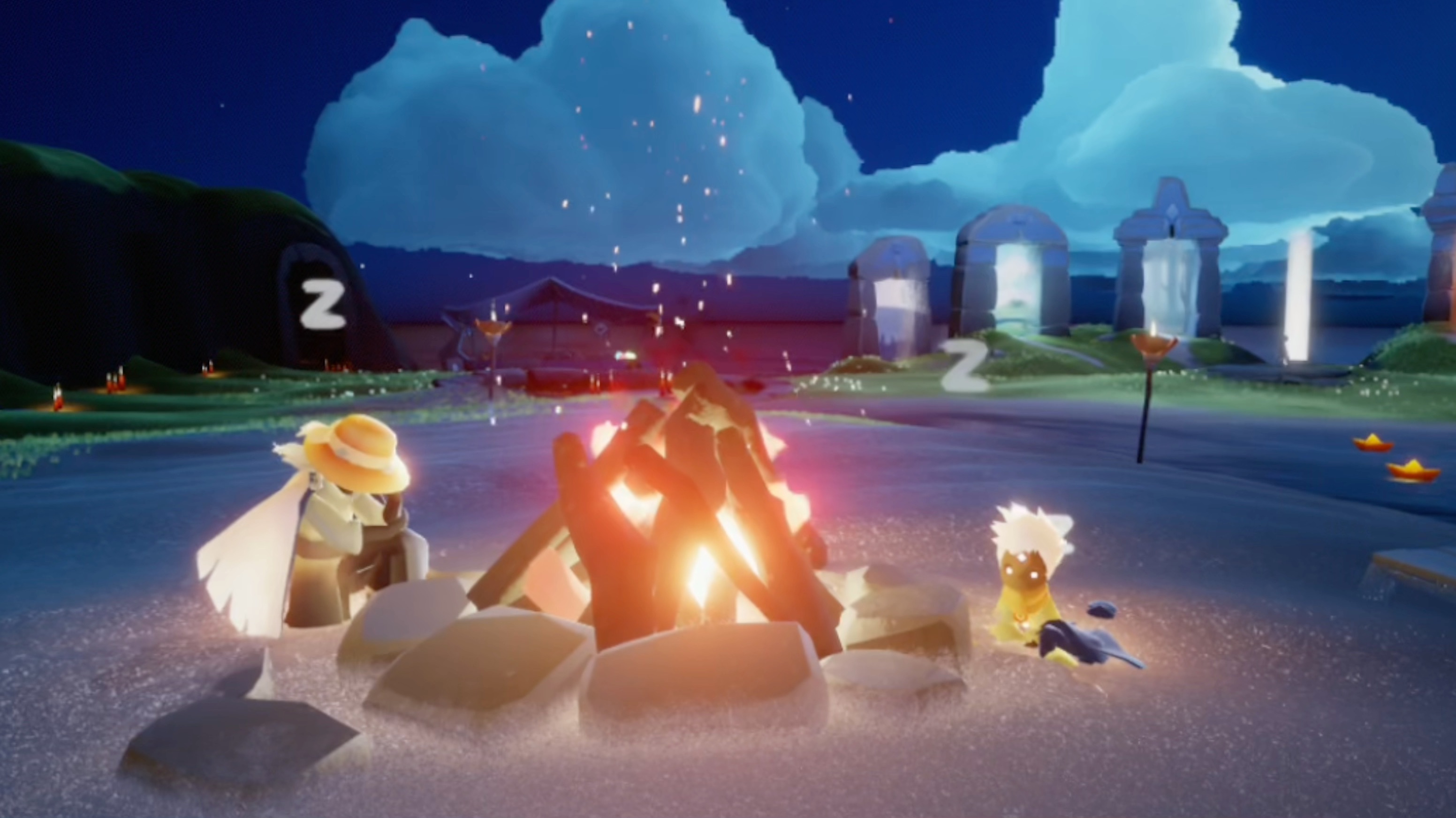 光遇怎么摆篝火烧贝壳