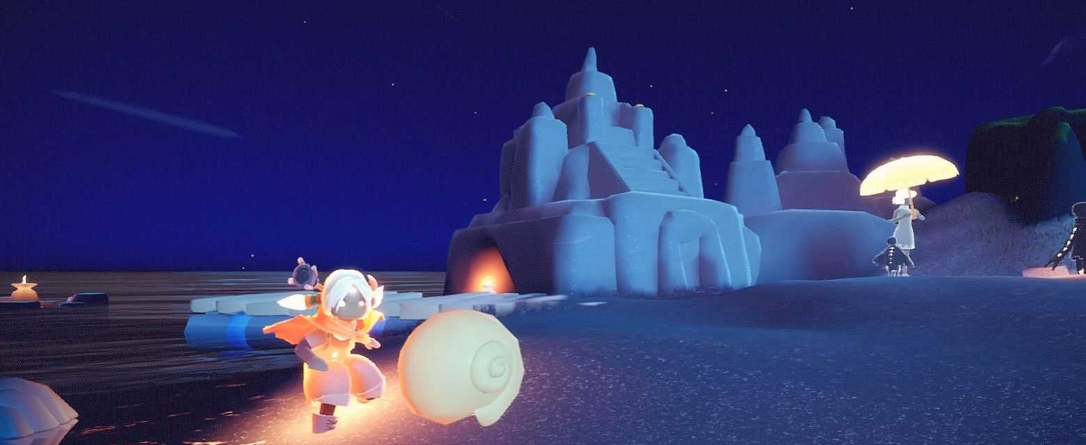 光遇怎么摆篝火烧贝壳