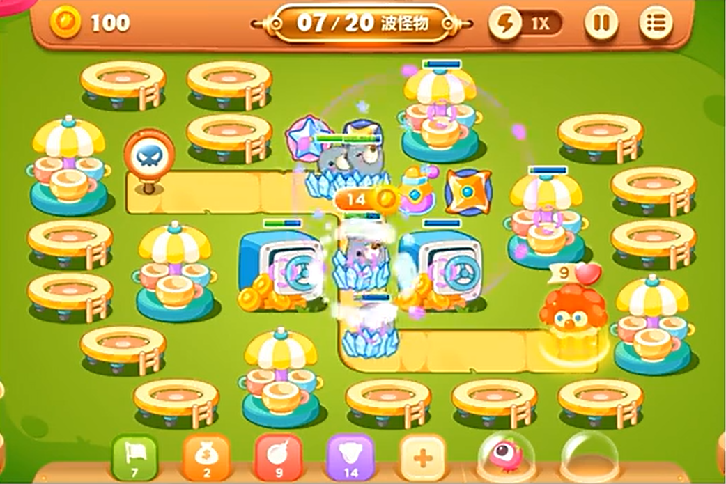 保卫萝卜游乐场第2关金萝卜怎么过