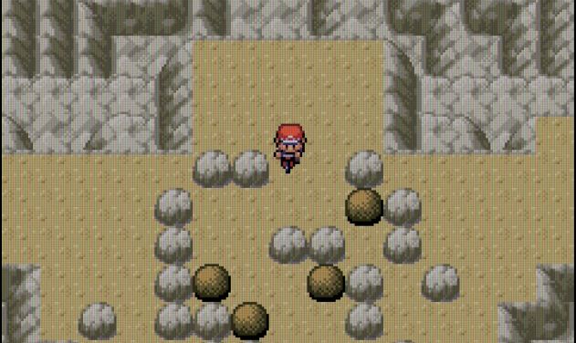 口袋妖怪火红灯火山石头怎么推