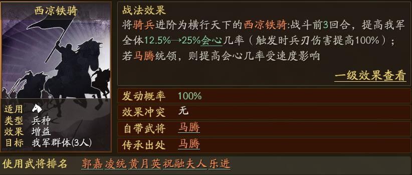 三国志战略版孙策用西凉铁军如何