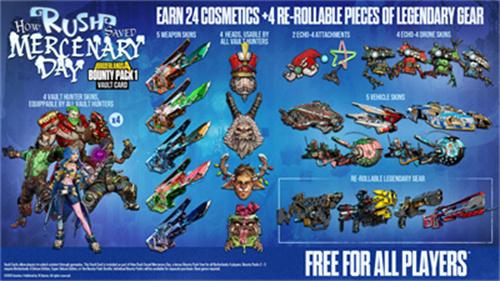 《无主之地4》首个赏金包《拉西的佣兵节拯救计划》 今日免费推出