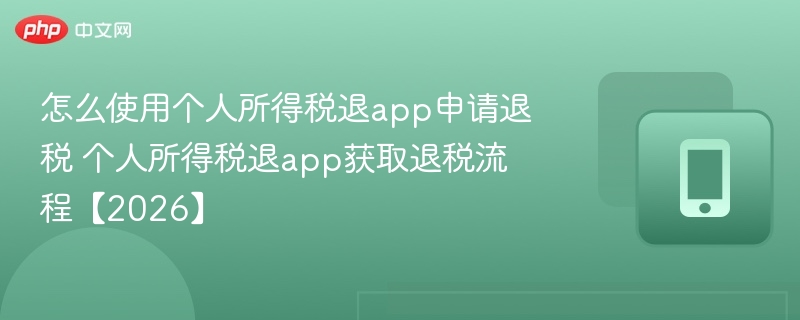 怎么使用个人所得税退app申请退税 个人所得税退app获取退税流程【2026】 - 98游戏