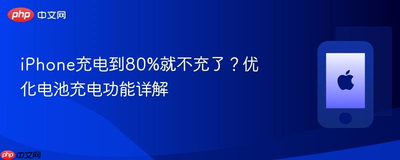 iphone充电到80%就不充了？优化电池充电功能详解