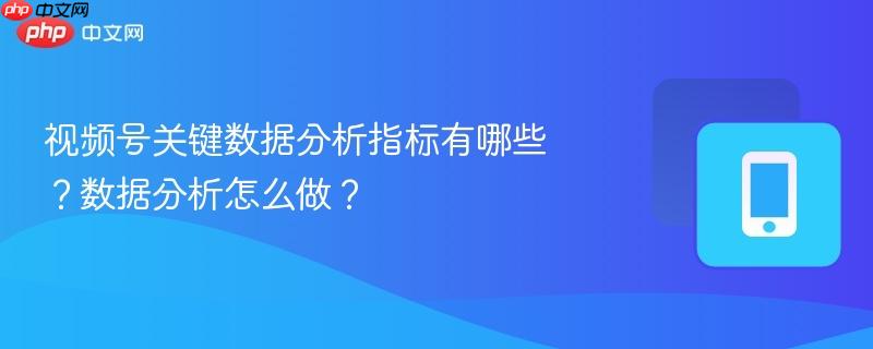 视频号关键数据分析指标有哪些?数据分析怎么做?