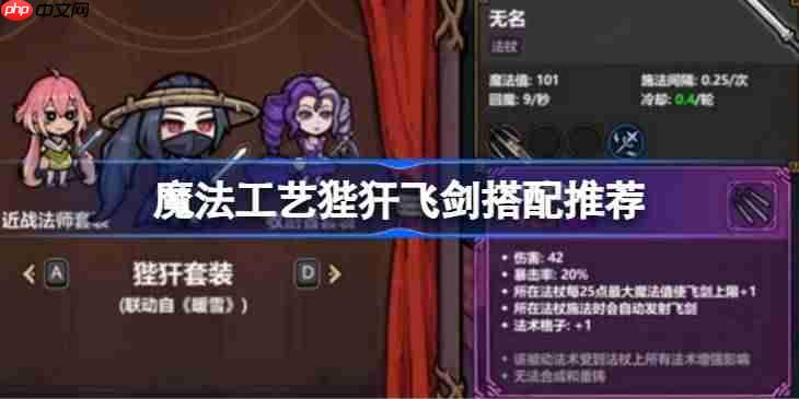 魔法工艺狴犴飞剑该怎么搭配-魔法工艺狴犴飞剑搭配推荐