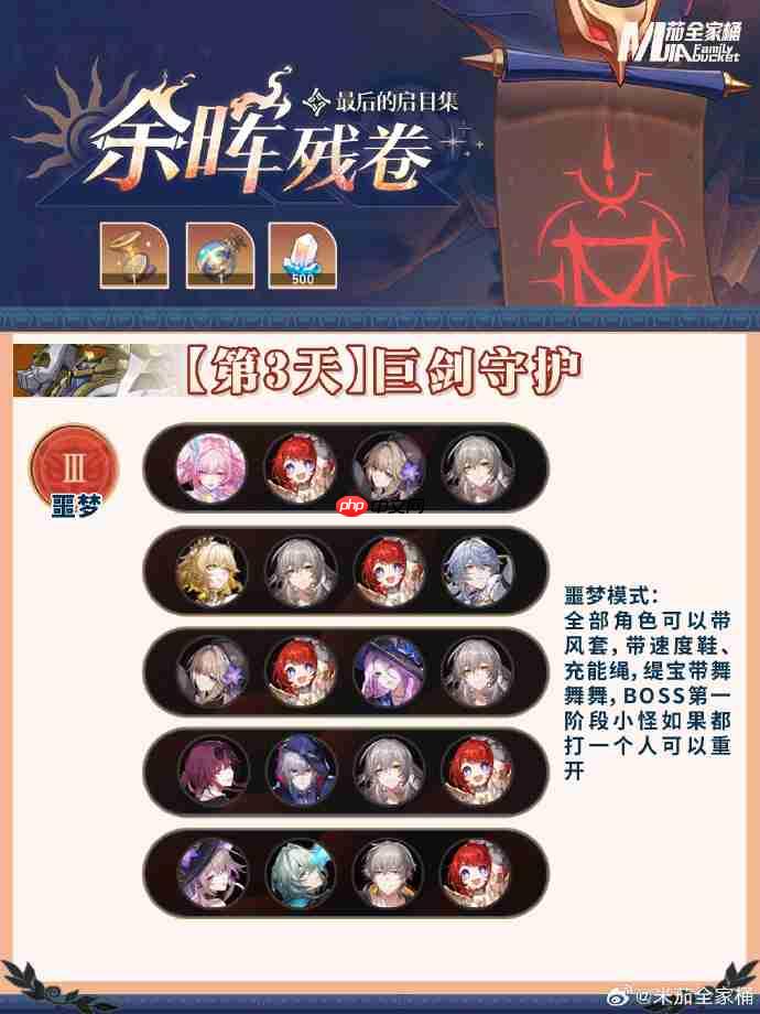 崩坏星穹铁道余晖残卷第三关怎么过-崩坏星穹铁道余晖残卷第三关阵容