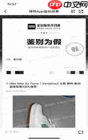 识货app买鞋是否为正品