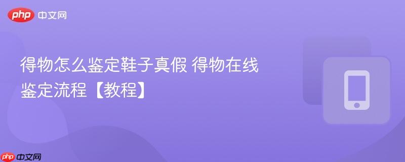 得物怎么鉴定鞋子真假 得物在线鉴定流程【教程】