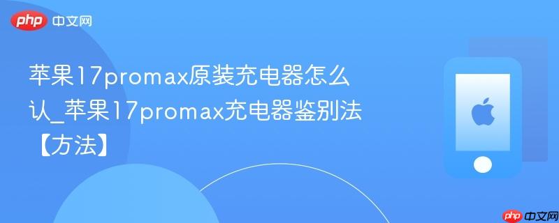 苹果17promax原装充电器怎么认_苹果17promax充电器鉴别法【方法】