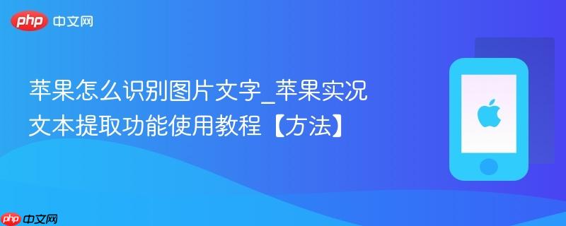 苹果怎么识别图片文字_苹果实况文本提取功能使用教程【方法】