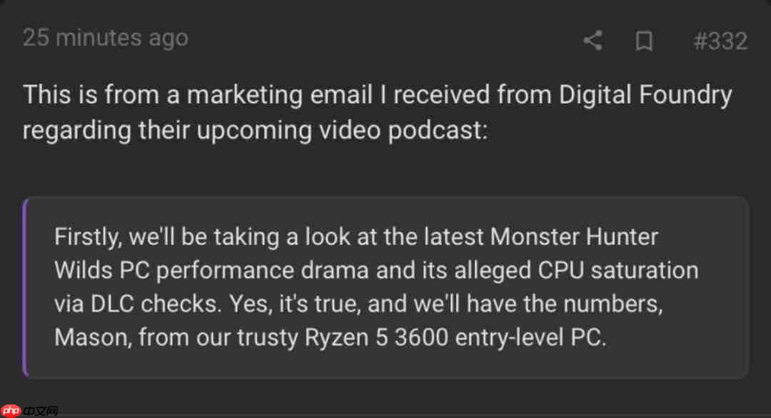 数毛社初步证实《怪物猎人：荒野》DLC数量检测影响性能