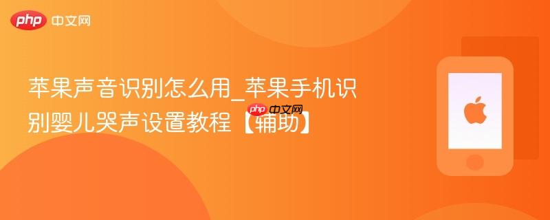 苹果声音识别怎么用_苹果手机识别婴儿哭声设置教程【辅助】