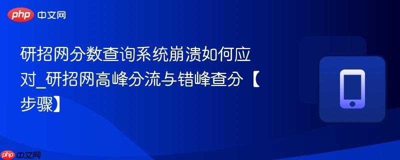 研招网分数查询系统崩溃如何应对_研招网高峰分流与错峰查分【步骤】