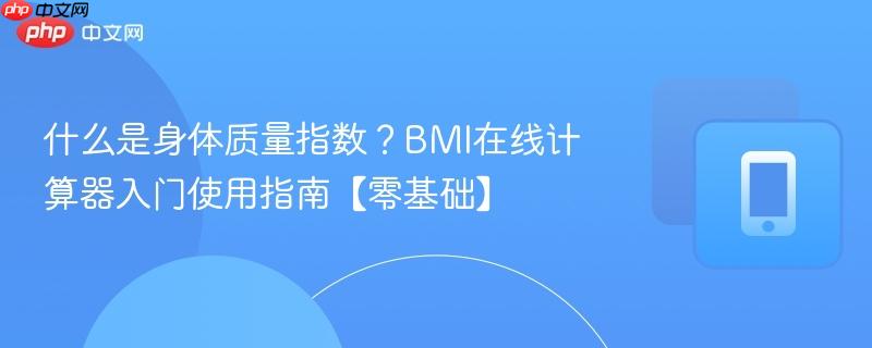 什么是身体质量指数？bmi在线计算器入门使用指南【零基础】