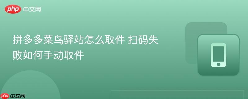 拼多多菜鸟驿站怎么取件 扫码失败如何手动取件