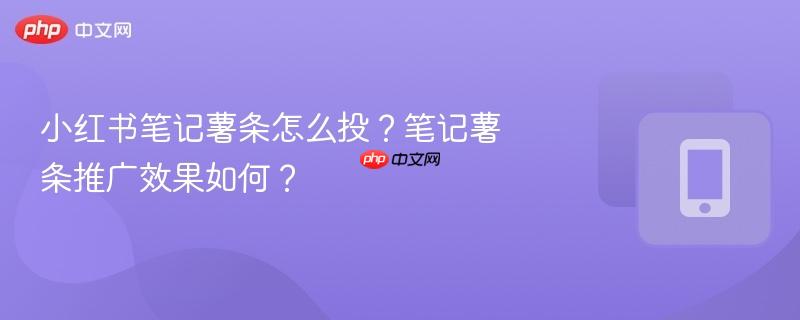 小红书笔记薯条怎么投？笔记薯条推广效果如何？