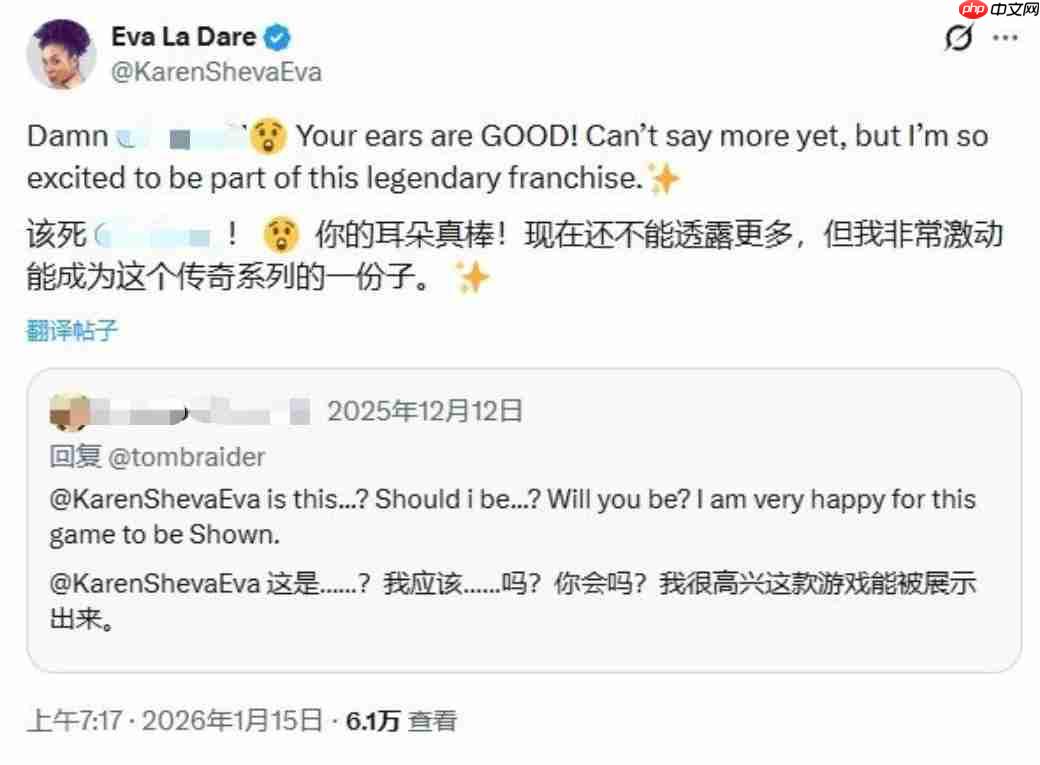 《生化危机5》女星确认加盟《古墓丽影：催化剂》