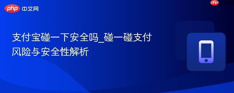 支付宝碰一下安全吗_碰一碰支付风险与安全性解析