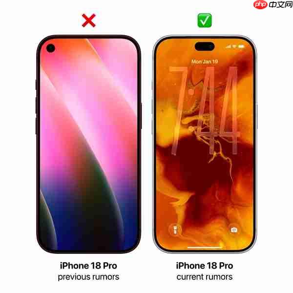 iPhone 18上热搜 果粉看完外观后释然：比左上角挖孔好多了