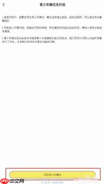 点点穿书app怎么开启青少年模式-青少年模式开启方法