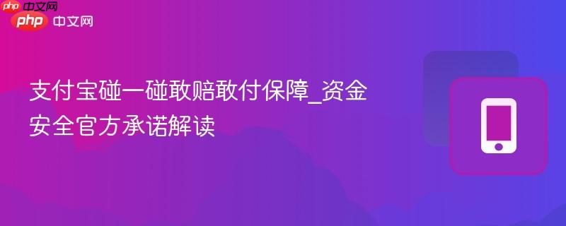支付宝碰一碰敢赔敢付保障_资金安全官方承诺解读