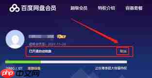 如何取消百度网盘会员自动续费