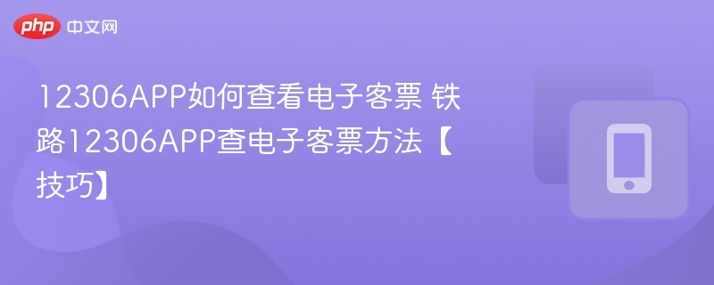 12306app如何查看电子客票 铁路12306app查电子客票方法【技巧】 - 98游戏