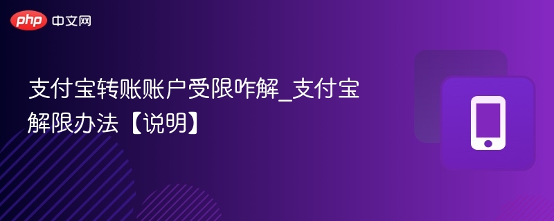 支付宝转账账户受限咋解_支付宝解限办法【说明】 - 98游戏