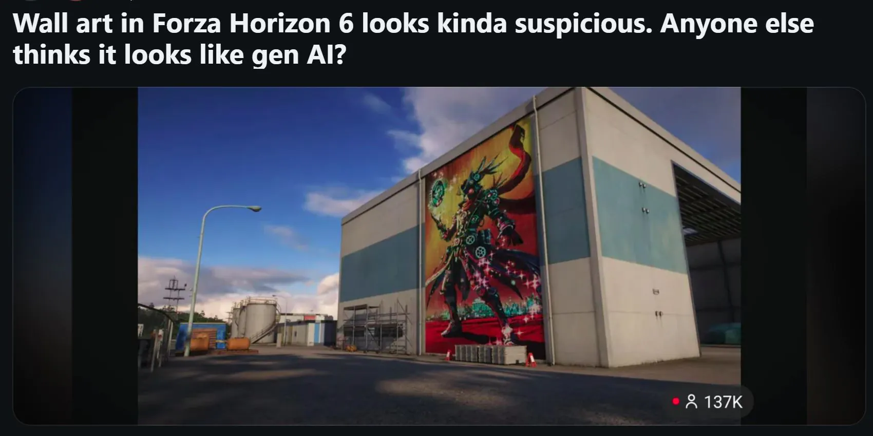 《极限竞速：地平线6》被质疑使用了生成式AI