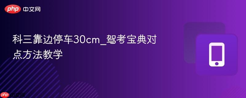 科三靠边停车30cm_驾考宝典对点方法教学