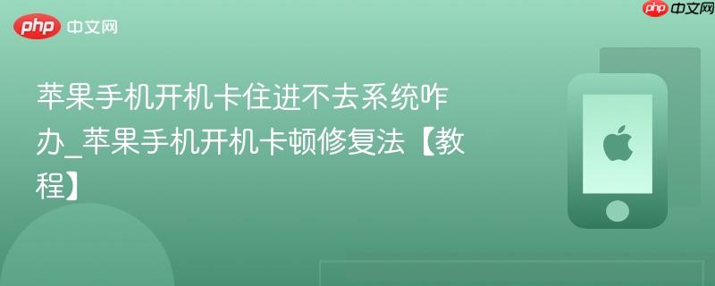 苹果手机开机卡住进不去系统咋办_苹果手机开机卡顿修复法【教程】