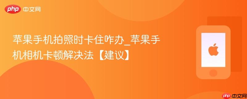 苹果手机拍照时卡住咋办_苹果手机相机卡顿解决法【建议】