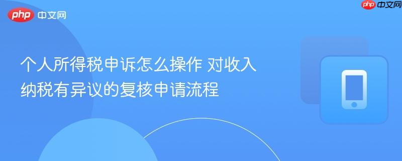 个人所得税申诉怎么操作 对收入纳税有异议的复核申请流程