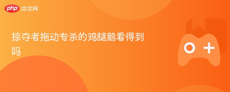 掠夺者拖动专杀的鸡腿鹅看得到吗 - 98游戏