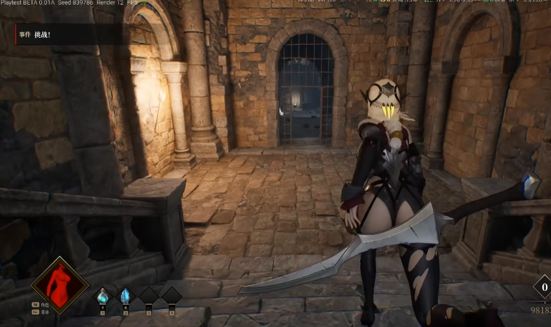 国产独立游戏《夜莺归笼》战斗测试:女角色死的越多穿的越少