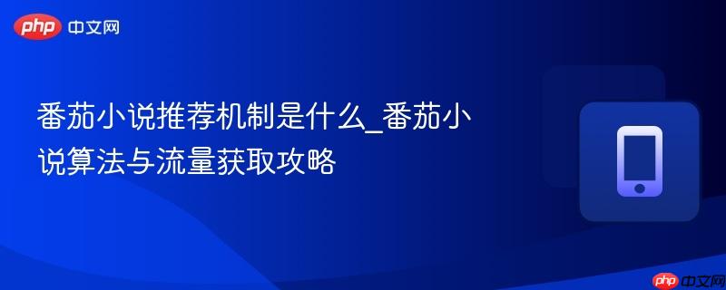 番茄小说推荐机制是什么_番茄小说算法与流量获取攻略