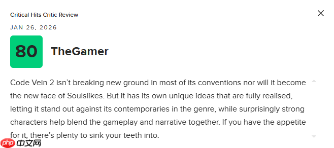 《噬血代码2》MC均分73分：瑕疵太多 优化很差！